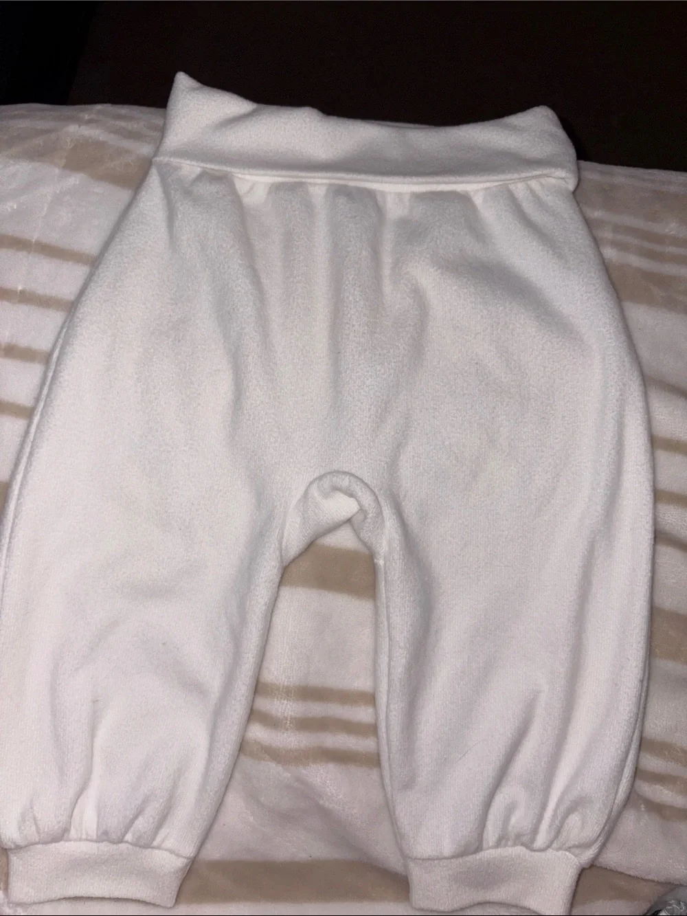 Cream Colored Baby Fleece Pants